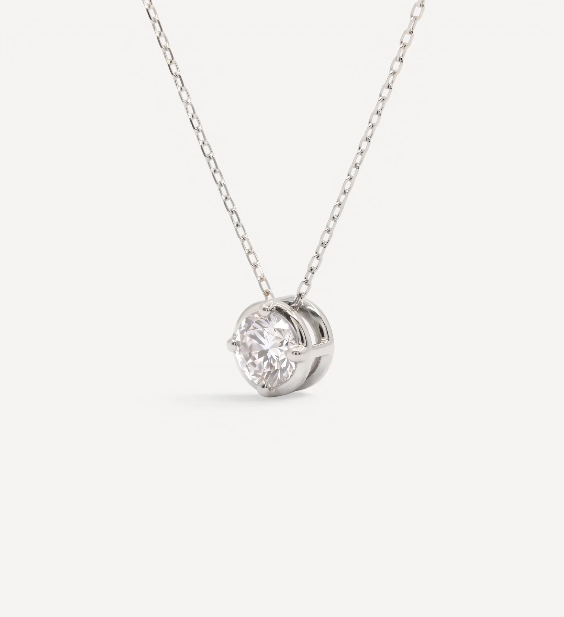 Round Slider Necklace | Large Diamond - Image 6