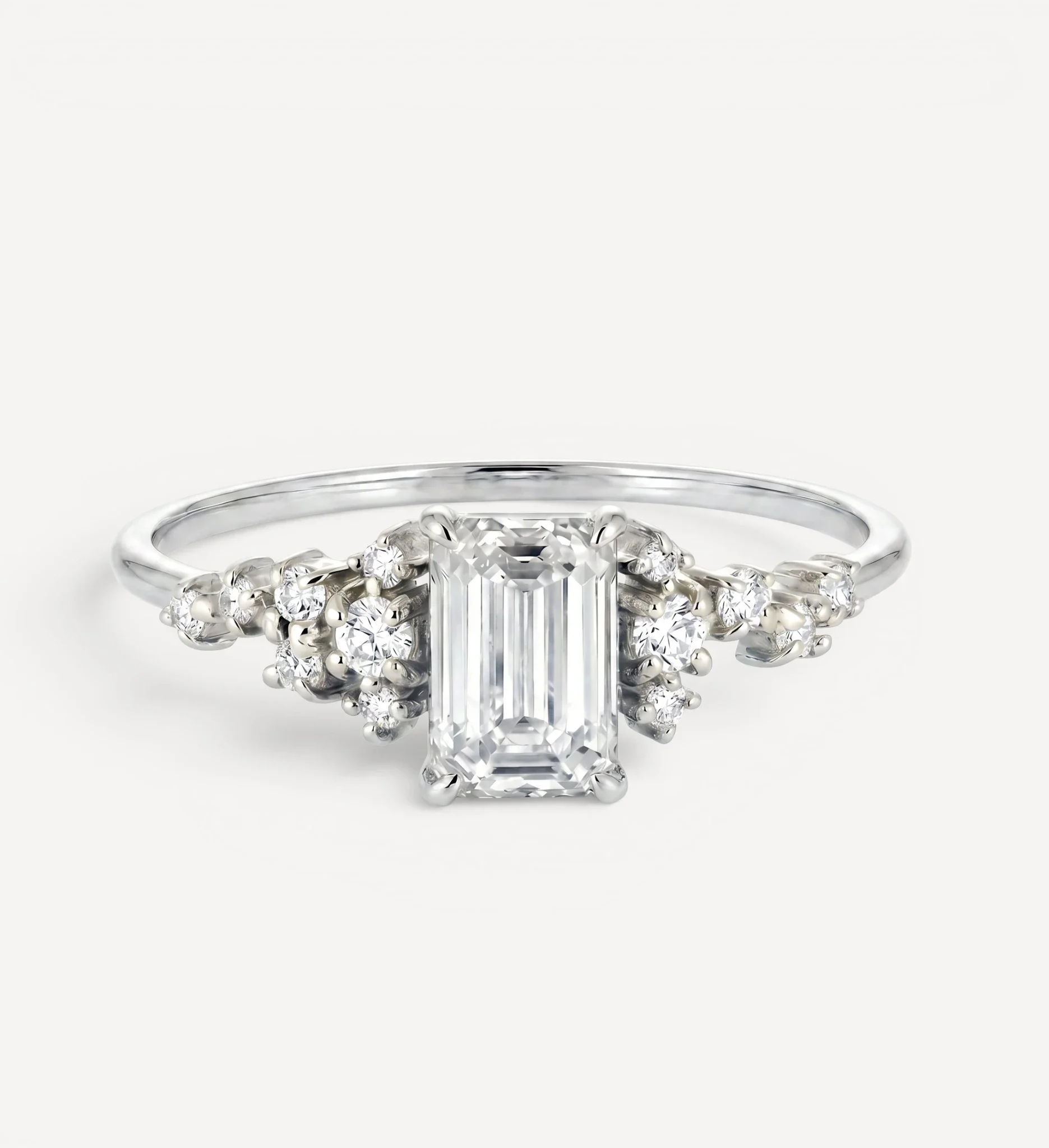 Selene ring | emerald diamond - Image 6