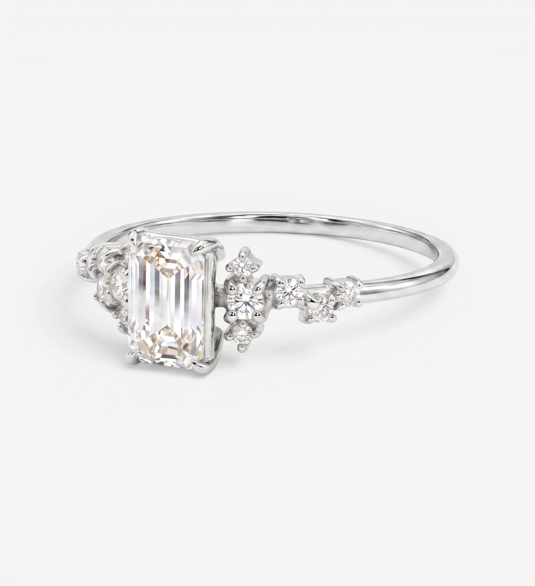 Selene ring | emerald diamond - Image 7