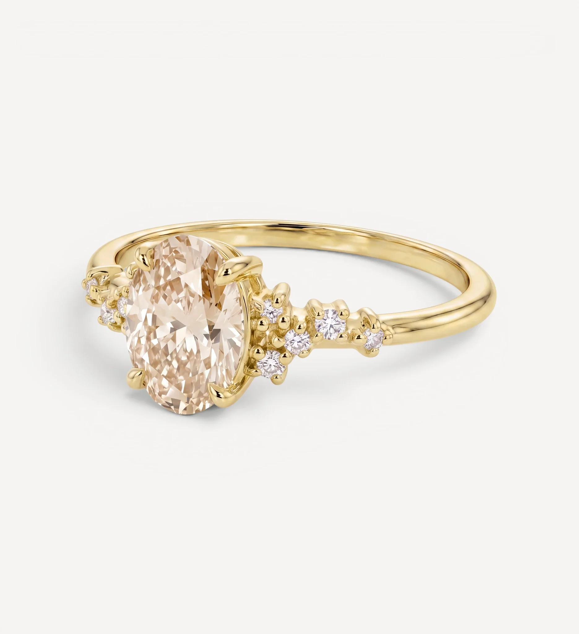 Sienna ring | oval champagne diamond - Image 4