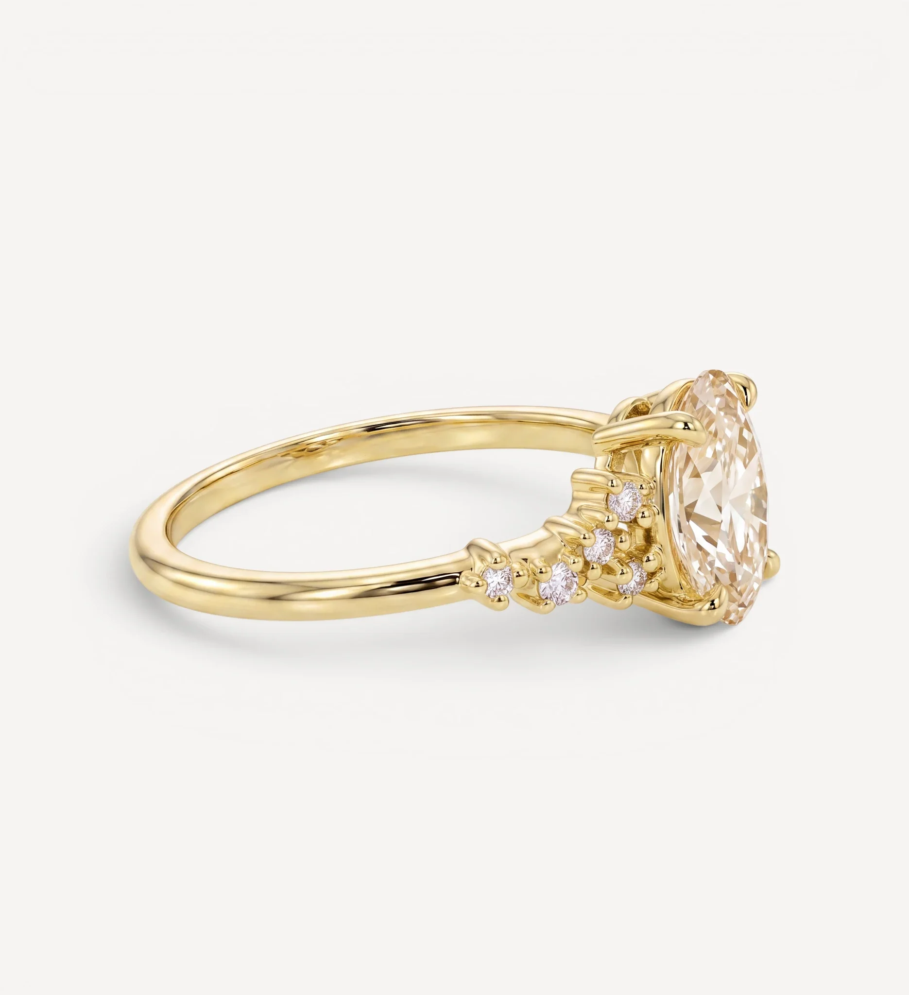 Sienna ring | oval champagne diamond - Image 5