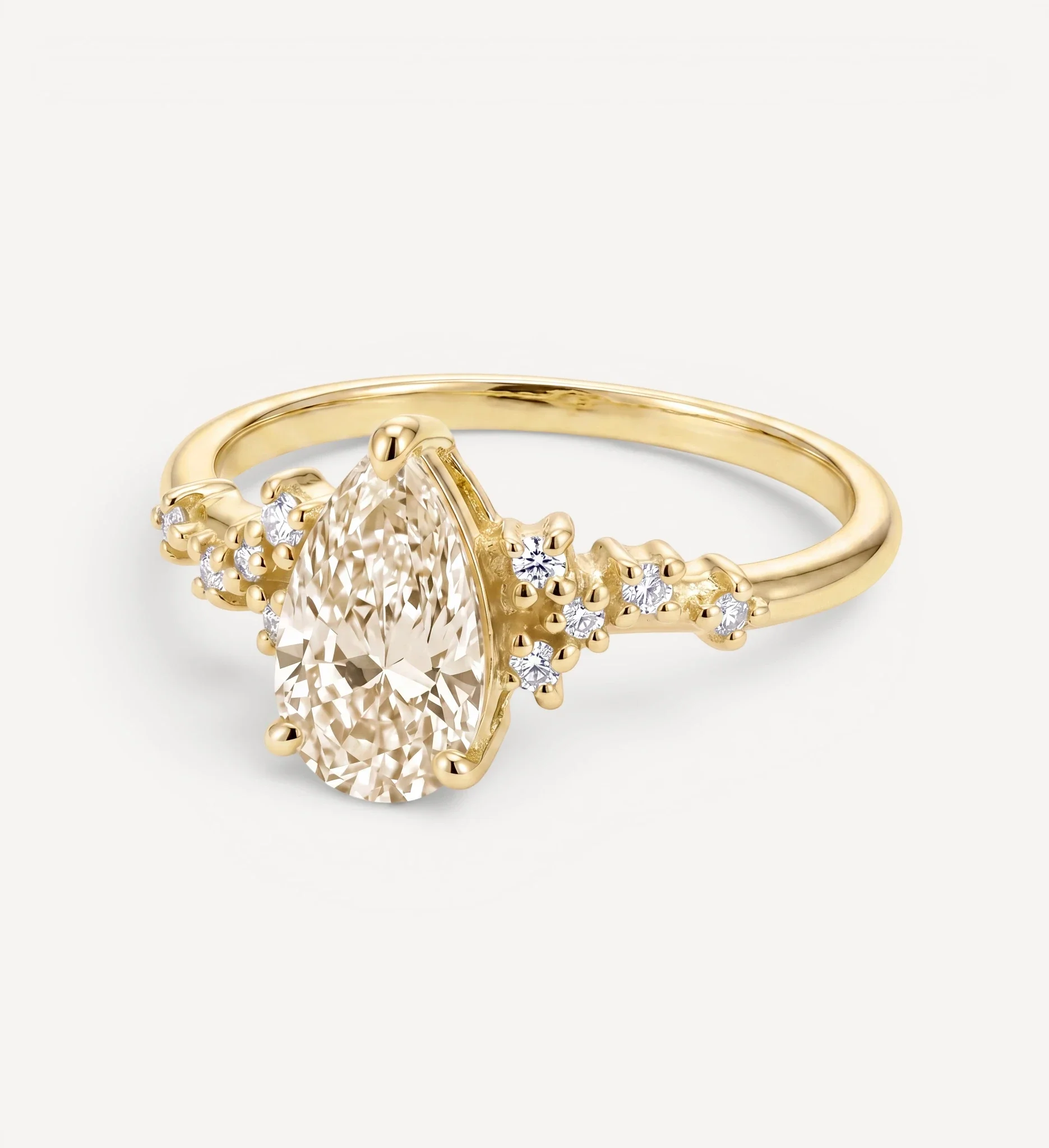 Sienna ring | pear champagne diamond - Image 3
