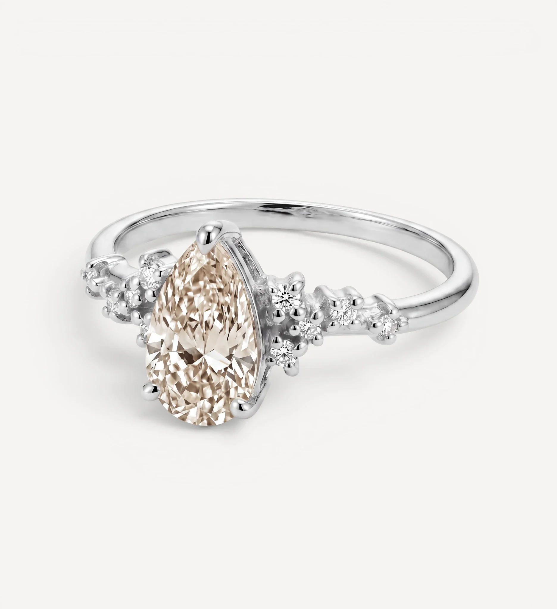 Sienna ring | pear champagne diamond - Image 6