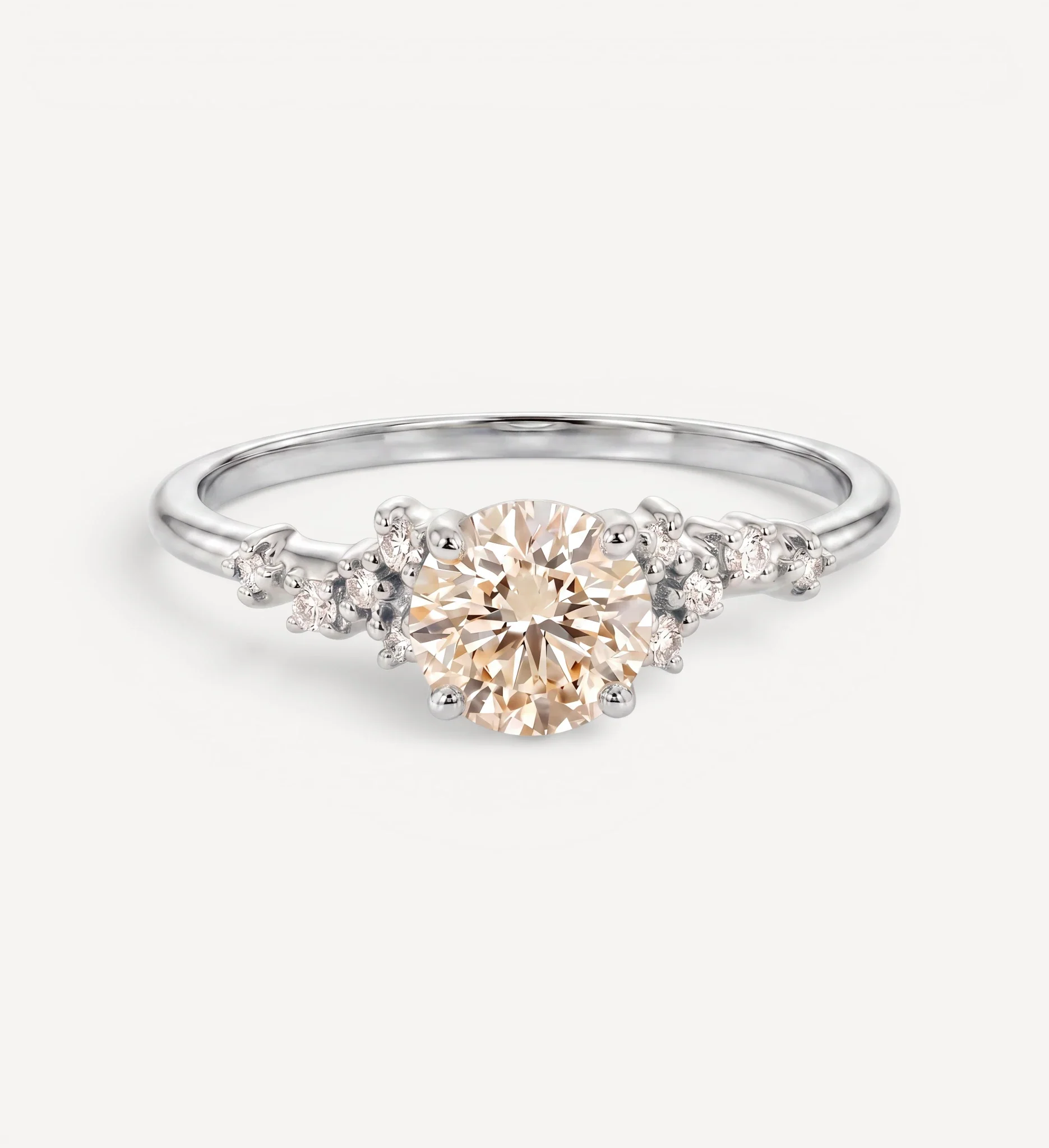 Sienna ring | round champagne diamond - Image 6