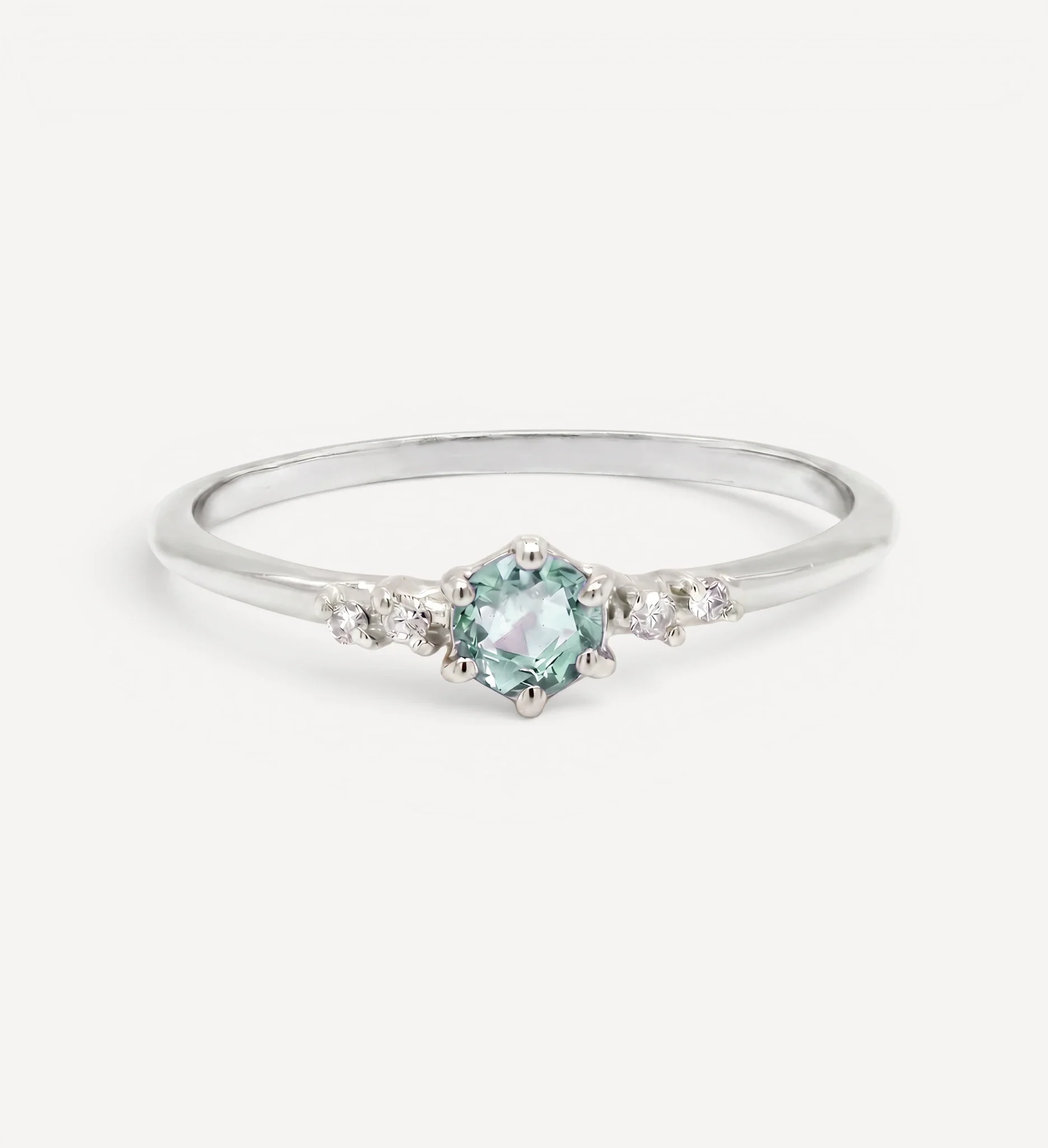 Thea | green sapphire & diamonds - Image 5