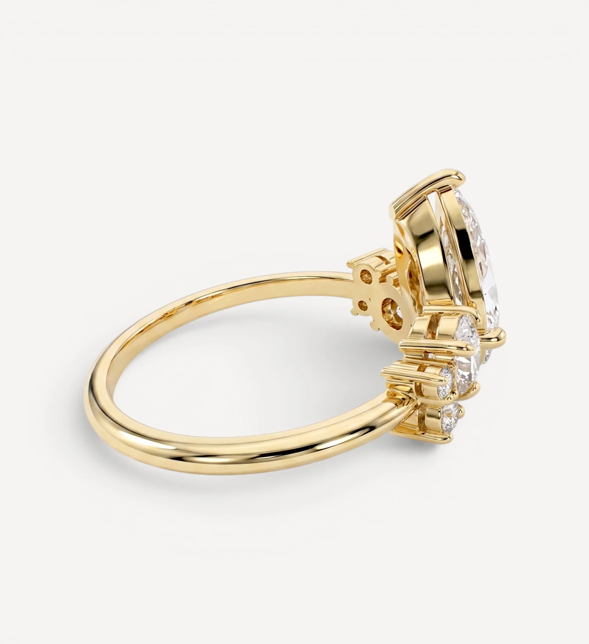 Winifred Diamond Cluster | Pear - Image 6