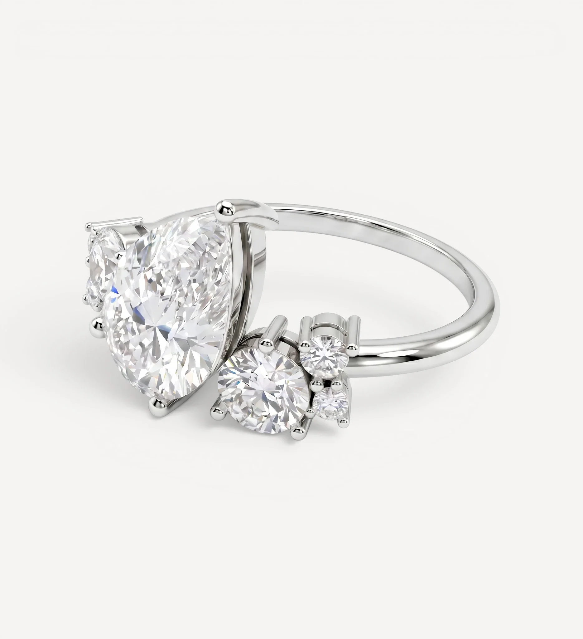 Winifred Diamond Cluster | Pear - Image 8