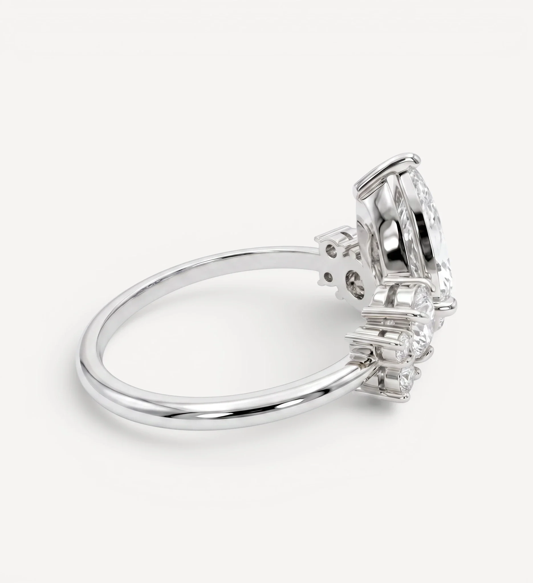 Winifred Diamond Cluster | Pear - Image 9